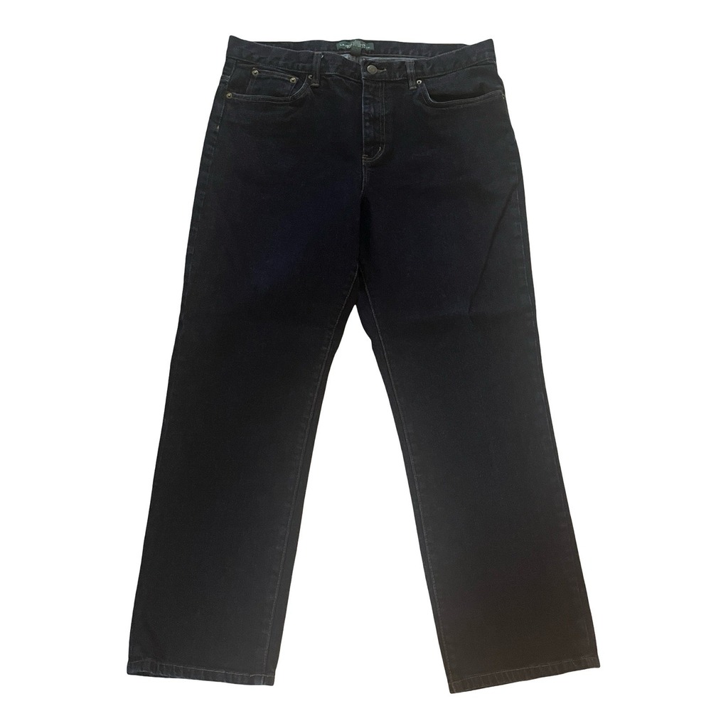 Lauren Ralph Lauren Women's Size 14 Classic Straight Jeans Dark Wash 98% Cotton